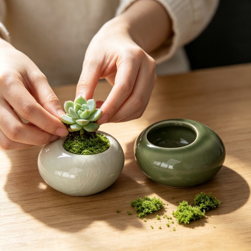 Mini Vaso de Planta com Efeito - Echeveria Succulent avaliação e preço