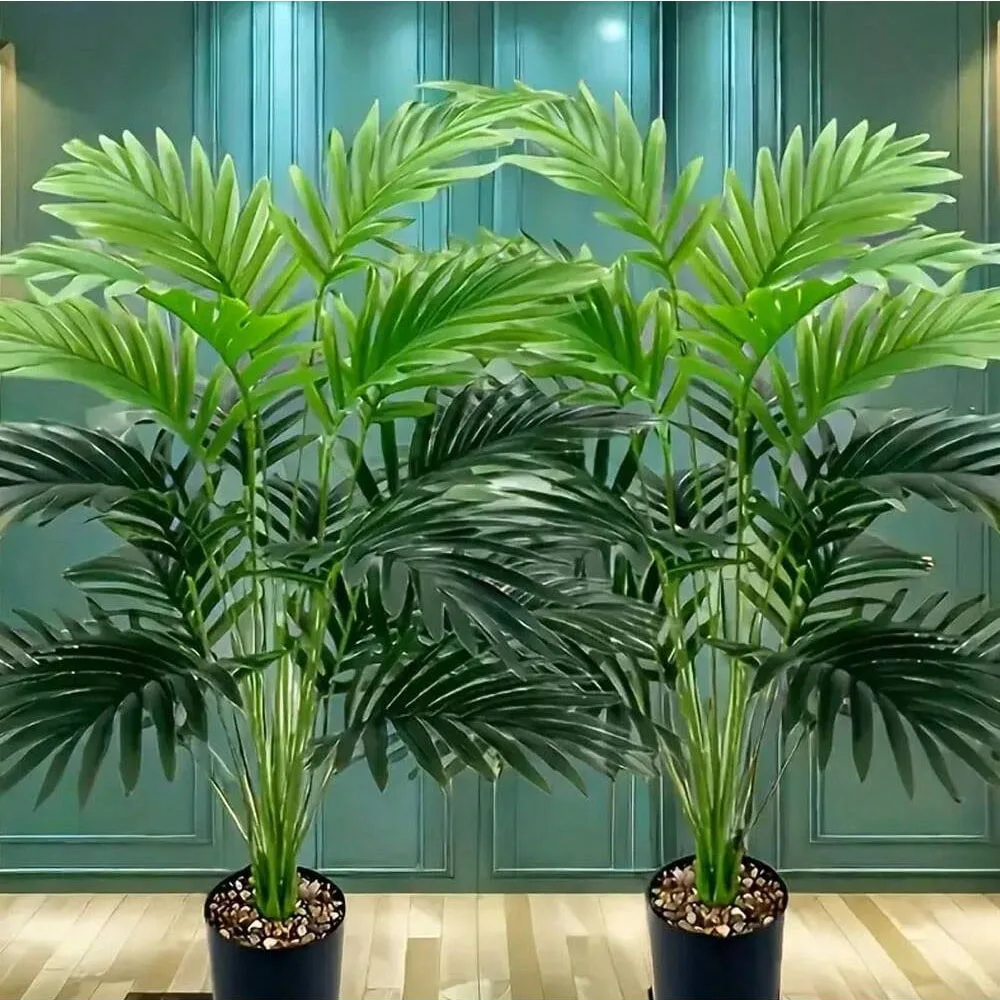 36 folhas areca palma simulaçã - Monstera Adansonii avaliação e preço