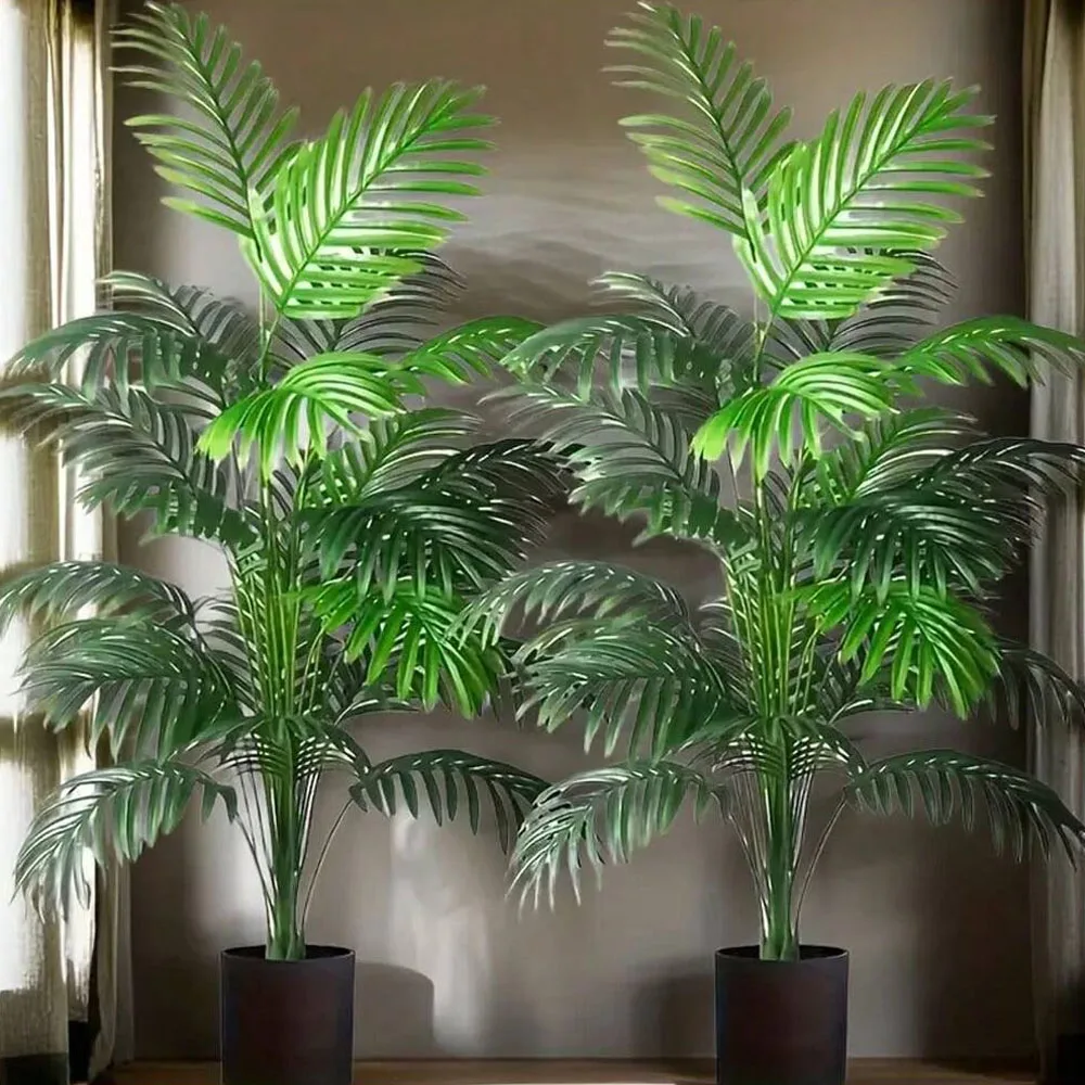 36 folhas areca palma simulaçã - Monstera Adansonii avaliação e preço