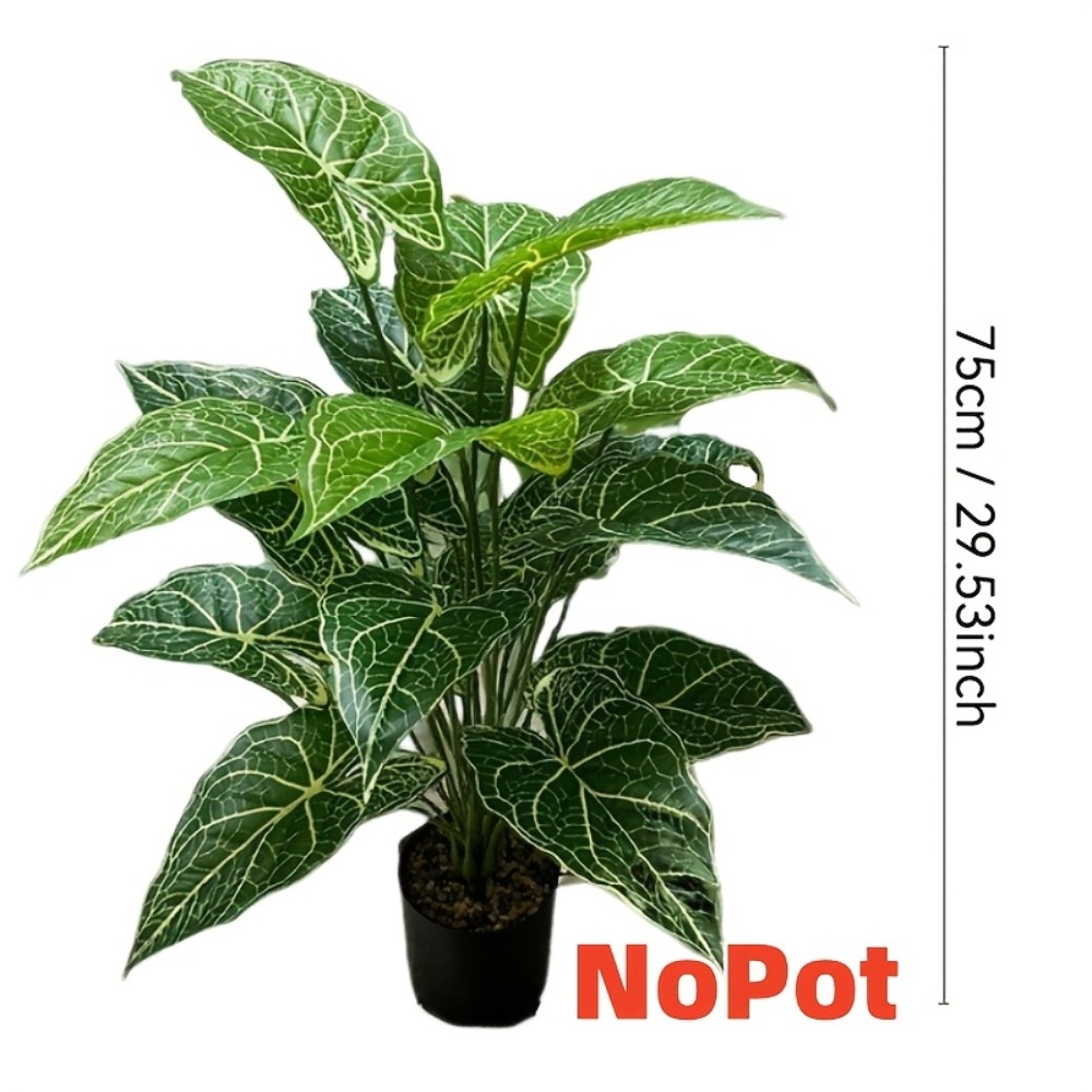 1pc 24 folhas artificial verde - Monstera Adansonii avaliação e preço